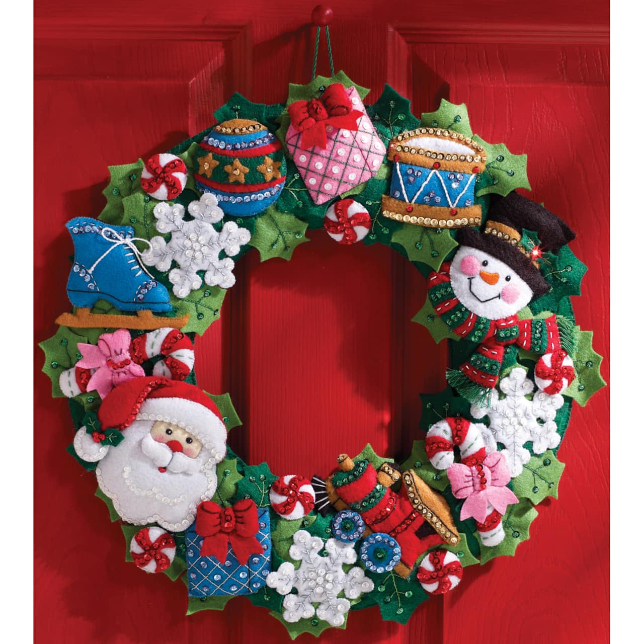 Bucilla Christmas Toys Felt Wreath Kit